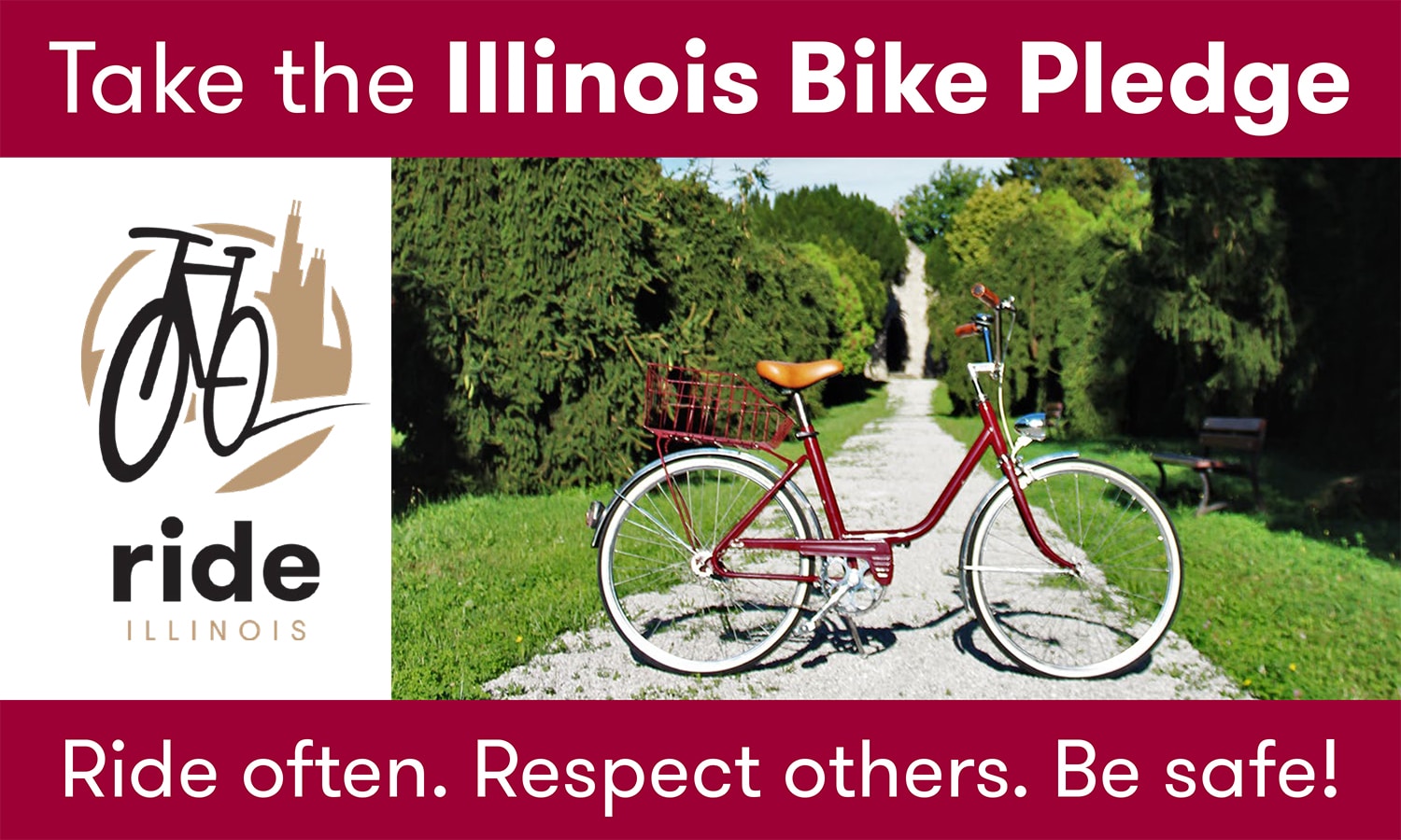 Take the Illinois Bike Pledge - Illinois Bike PleDge Graphic HiRes