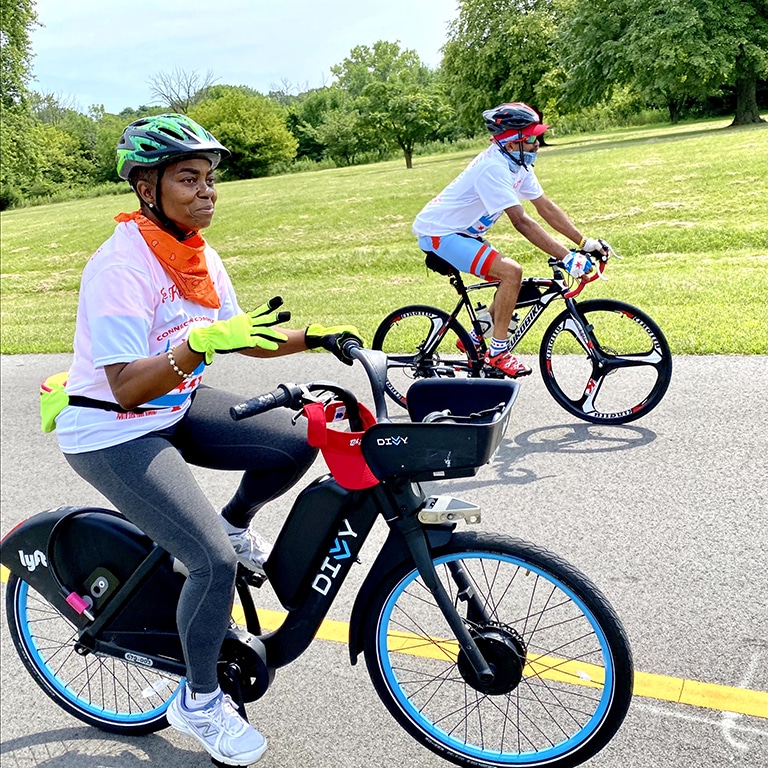 New friends met at the We Keep You Rollin' Legacy Ride